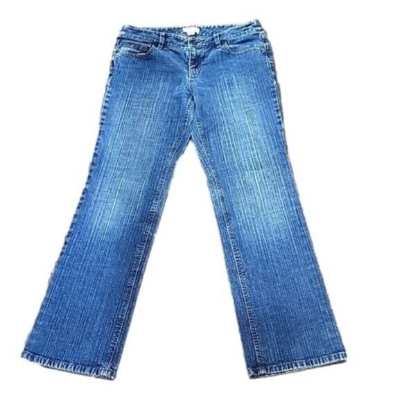 Loft Jeans Mid-rise Petite Medium Wash Straight Leg Stretch Women's 4P - Picture 1 of 4